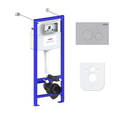 Комплект 4 в 1 инсталляции для подвесного унитаза Lavinia Boho Relfix 77020019, артикул 77020019