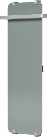 Полотенцесушитель электрический Allen Brau Infinity 120x44 с рейлингом 2.0 и креплением, серебро браш, артикул 00325645