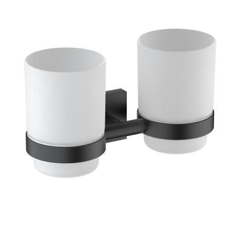 Стакан для зубных щеток двойной Timo Selene 12034/03 черный, артикул 12034/03