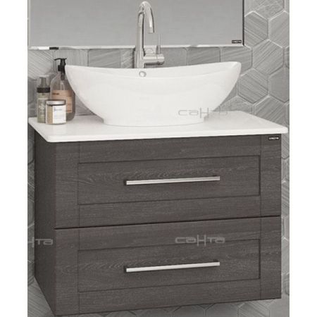 Тумба с раковиной СанТа Венера 70 221010 подвесная Дуб шале графит, артикул 221010