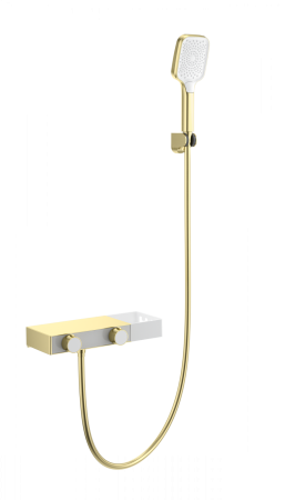 Смеситель для ванны с душем WONZON & WOGHAND Shelf, Брашированное золото (WW-B2551-BG), артикул WW-B2551-BG