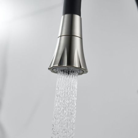 Смеситель для кухни с гибким изливом Raffine F303L-3, сатин