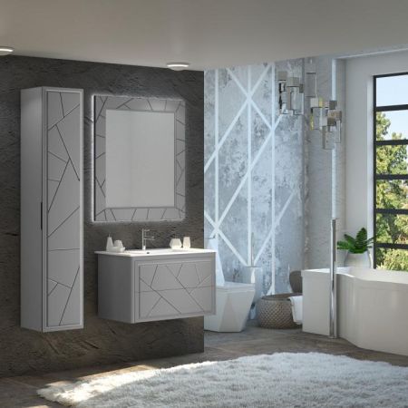 Зеркало Opadiris Луиджи 90 серый матовый Opadiris Серый, артикул 