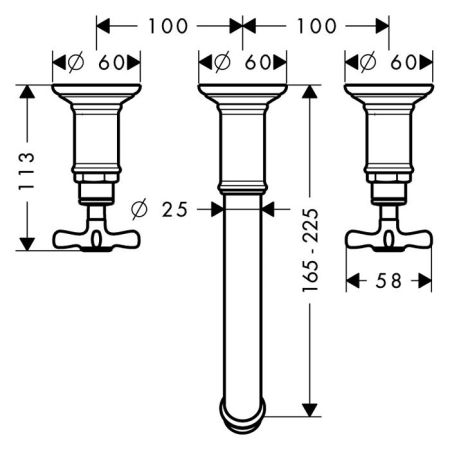 AX Montreux Смеситель для раковины , цвет шлифованный черный хром, артикул 16532340