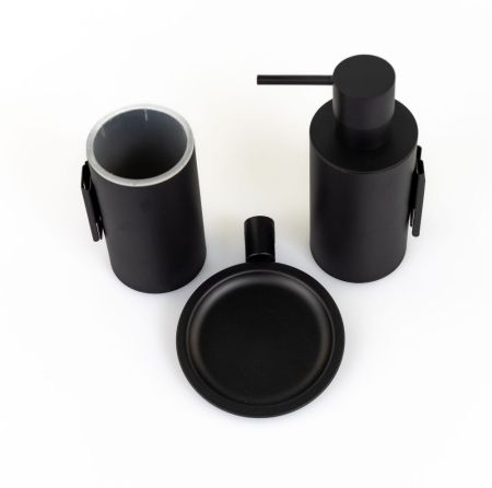 Stil Haus Hashi, настенная металлическая мыльница, цвет чёрный матовый, артикул HS09M(23)