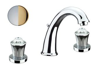 Смеситель для раковины Fiore VENERE SKY (SWAROVSKI®) 13CO0628, хром/золото
