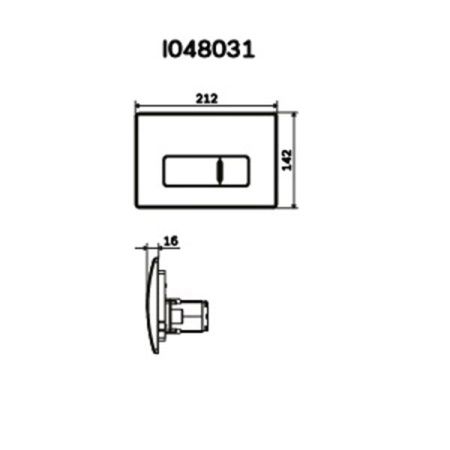 I048031 Pro M, клавиша для инсталляции пневматическая, пластик, матовый никель I048031 Pro M, клавиша для инсталляции пневматическая, пластик, матовый никель