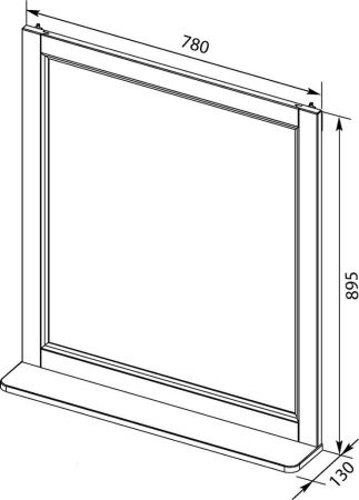 Зеркало Aquanet Бостон М 80 белый, артикул 00209676