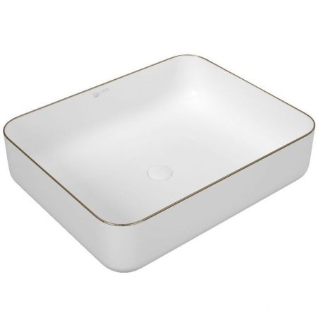 Раковина-чаша Owl 1975 Line 50 OWLB191012 Белая глянцевая с донным клапаном, артикул OWLB191012