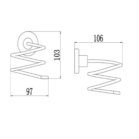 Держатель для фена Savol S-005656, сатин, артикул S-005656