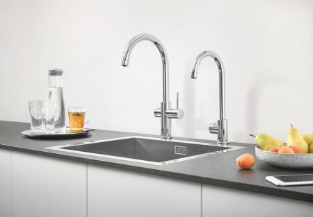 Вертикальный вентиль и бойлер GROHE Red Mono, бойлер M-size, хром, (30085001)