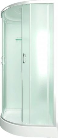 Душевая кабина Erlit Comfort ER3508P 80x80 задняя стенка Белая стекло матовое, артикул ER3508P-C3