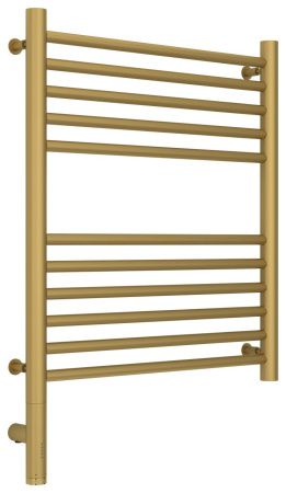 Полотенцесушитель электрический "БОГЕМА 3.0" прямая 600х500 / МЭМ левый (Матовое золото)