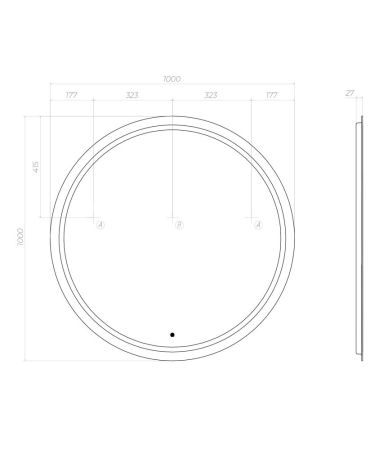 Зеркало VIGO Holly z.HOL.100.Classic, 100 см, артикул z.HOL.100.Classic