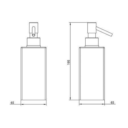 Bongio Domino Дозатор настольный, 195х65 мм, цвет белый, артикул 43027CRDA