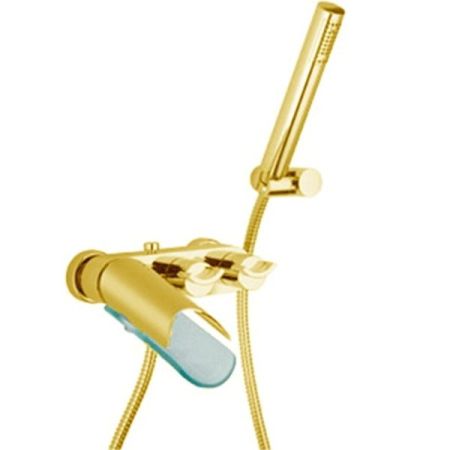 Смеситель для ванны Paini Morgana 73OP105VR Золото стекло, артикул 73OP105VR