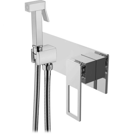 Гигиеническая лейка Q со смесителем  CHROME CHROME_Комплект, артикул 147-CRCR