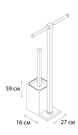 Стойка FIXSEN Rainbow напольная б/д двойной + ерш красная (FX-32-06), артикул FX-32-06