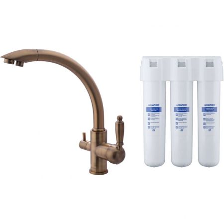 Смеситель для кухни Swedbe Selene Plus 8043K с фильтром Бронза, артикул 8043K