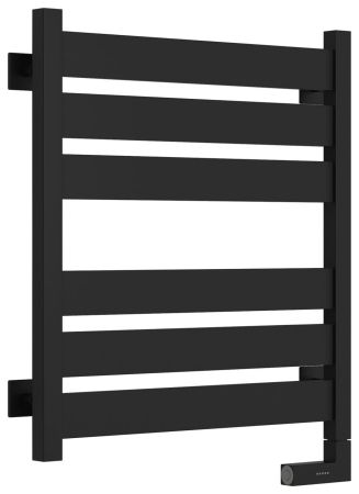 Полотенцесушитель электрический "ЦЕНТУРИОН 2.0" 600х500 / МЭМ правый (Матовый ЧЁРНЫЙ)