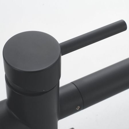 Смеситель для кухни с подключением фильтра Shevanik S178H, черный