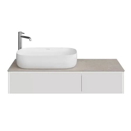 Тумба MAGICA подвесная 120, 2 ящика, утренний серый матовый