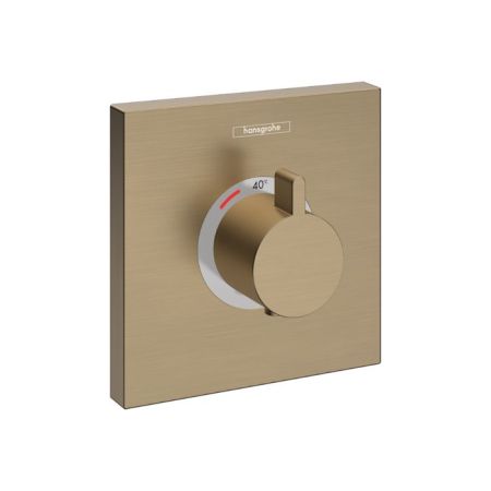 Смеситель для душа, Hansgrohe, ShowerSelect, тип регулирования воды-термостатический картридж, монтаж-встраиваемый, внутренняя часть-необходимо заказать, цвет-шлифованная бронза, артикул 15760140