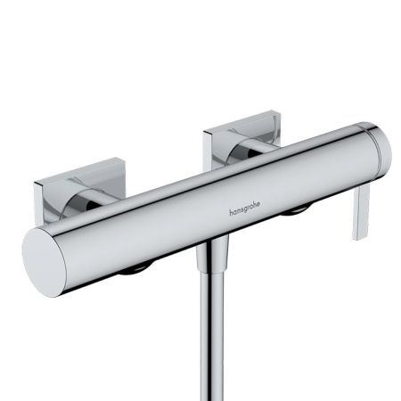 Смеситель для душа, Hansgrohe, Tecturis E, на 1 потребитель, тип открывания воды-однорычажный, тип регулирования воды-керамический картридж, монтаж-настенный, отверстия для монтажа-2, шланговое соединение DN15, цвет-хром, артикул 73620000