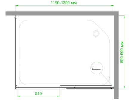Душевое ограждение Royal Bath RB9012B-R 1200х900х1900