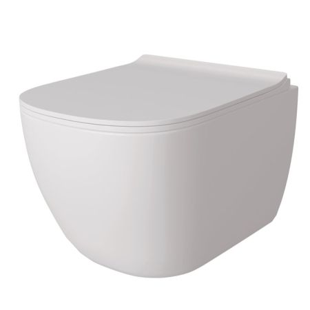 Унитаз подвесной Maretti Eleganza безободковый с микролифтом, EN10PBM10-844, белый, артикул EN10PBM10-844