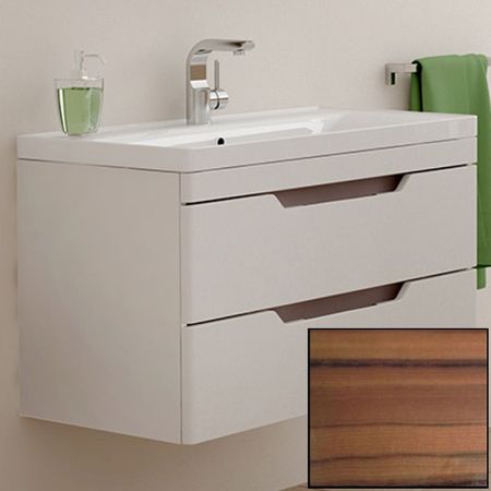 Тумба с раковиной SanVit Степ 90 kstep90 с фактурой под дерево подвесная Зебрано, артикул kstep90