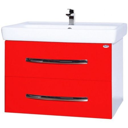 Тумба под раковину Bellezza Рокко 70 4635311670039 подвесная Красная Белая, артикул 4635311670039
