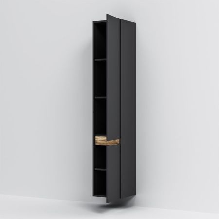 M85ACHR0306BM X-Joy, шкаф-колонна, подвесной, правый, 30 см, цвет: черный матовый, артикул M85ACHR0306BM