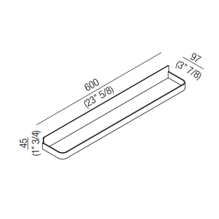 Agape Memory Полотенцедержатель, 60см, цвет: глянец, артикул AMEM859A