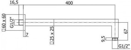 Верхний душ с держателем Paffoni Syncro King ZSOF078CR + ZSOF063CR, артикул ZSOF078CR + ZSOF063CR