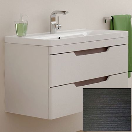 Тумба с раковиной SanVit Степ 90 kstep90 с фактурой под дерево подвесная Венге