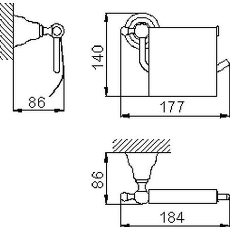HUBER Croisette Бумагодержатель с крышкой, цвет золото