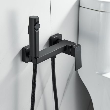 Гигиенический душ со смесителем Shevanik S9605H-1, черный