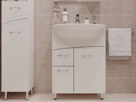 Тумба под раковину Cersanit Erica 60 Белая F-SU-ERN-ERI60, артикул F-SU-ERN-ERI60