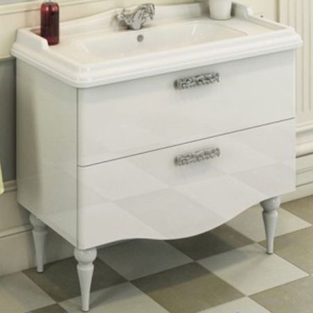 Тумба с раковиной Comforty Монако 100 4136346 Белая