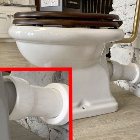 Devon Колено из керамики горизонтальное (max 236мм), для слива унитаза, цвет: белый, артикул IBRCM236