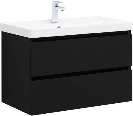 Тумба под раковину Aquanet Вега 2.0 80 черный, артикул 00337955