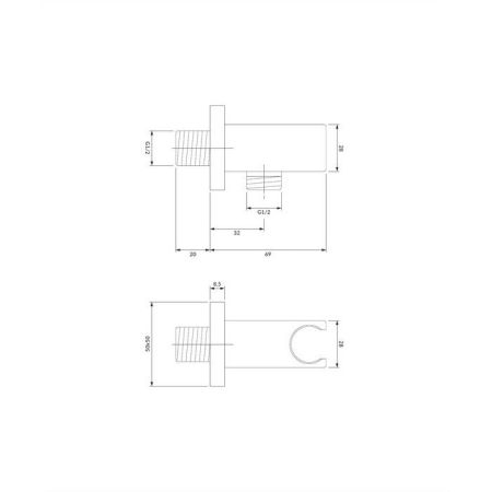 Угловой соединительный элемент OMNIRES 8876CR (хром)