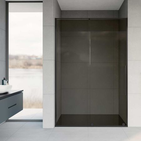 Душевая дверь Arno VPS-1A120CGB, 1200, черный, стекло тонированное, артикул VPS-1A120CGB