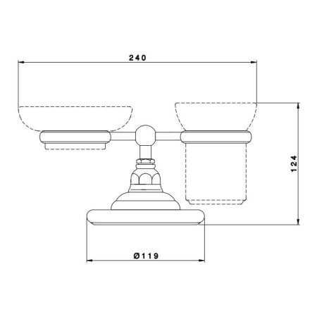 Nicolazzi Accessori Держатель мыльницы и стакана настольный (без керамики), цвет: бронза, артикул 1494BZ