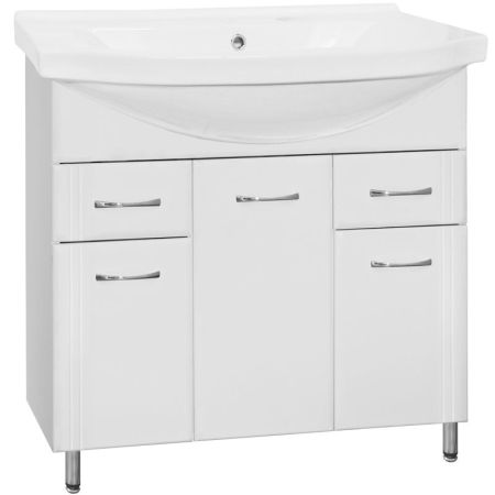 Тумба с раковиной Style Line Эко Стандарт 26 (2 ящ.) под умывальник Эльбрус 90, артикул ЛС-00000110