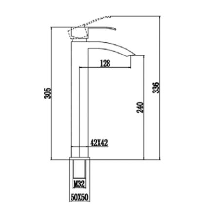 Смеситель для раковины Fmark FS8611C, матовое золото