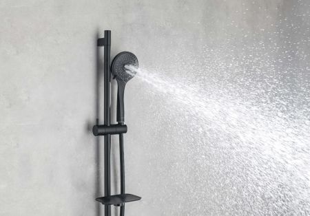 Душевой гарнитур 3jet 73см AQUATEK, матовый черный AQ2011MB, артикул AQ2011MB