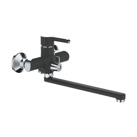 Смеситель для ванны Shevanik S6022H, черный/хром