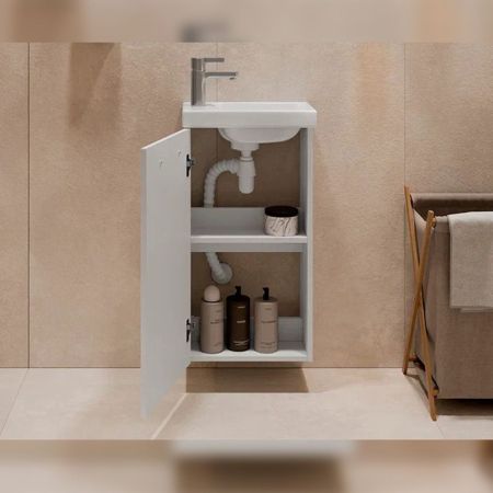 Тумба под раковину подвесная Velvex Estea tp.EST.MOD.40.1D, 40 см, артикул tp.EST.MOD.40.1D